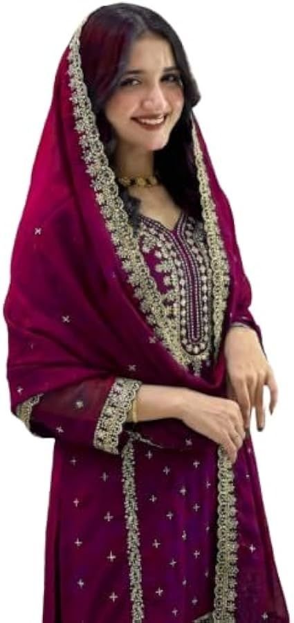 ISRL Enterprise Sequence Embroidery Work Top Palazzo Dupatta Set