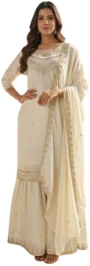ISRL Enterprise Silk Kurti Palazzo Dupatta Set