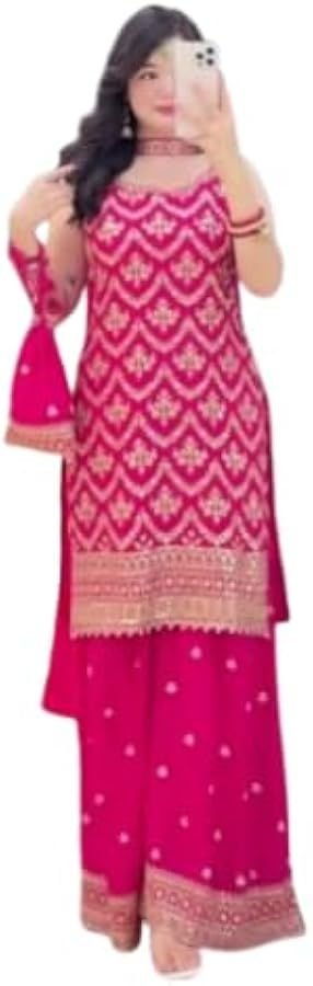 ISRL Enterprise Embroidered Sharara Dress with Dupatta