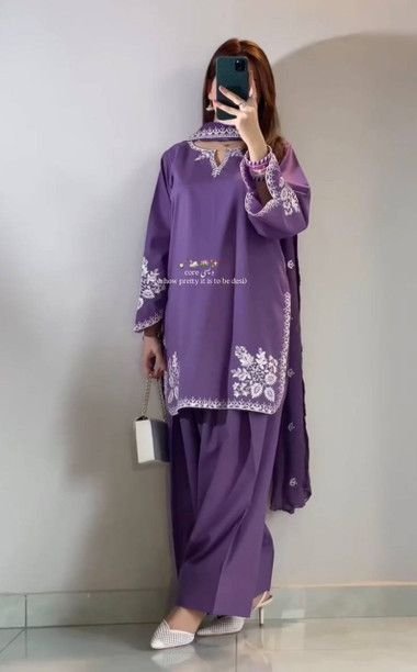 ISRL Enterprise Silk Blend Kurti Salwar Dupatta Set