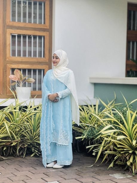 ISRL Enterprise Georgette Kurta Palazzo Dupatta Set