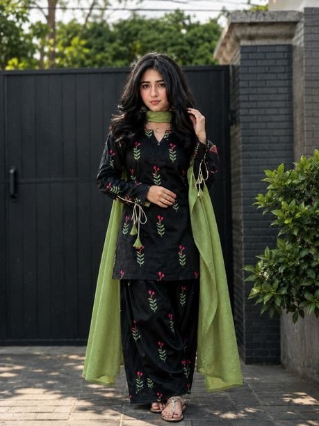 ISRL Enterprise Pure Cotton Kurta Salwar Dupatta Set