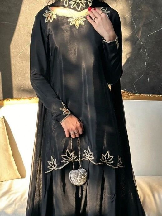 ISRL Enterprise Embroidered Kurta with Palazzos & Dupatta