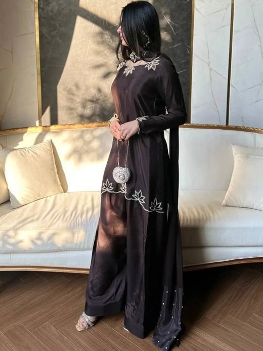 ISRL Enterprise Embroidered Kurta with Palazzos & Dupatta